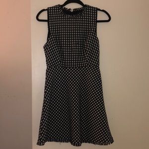 black and white dress